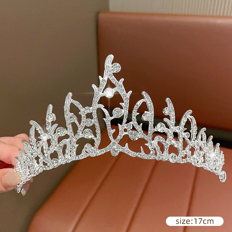 Корона для принцессы, детская вечерняя головная повязка, жемчуга и страз, вес 0.035 кг