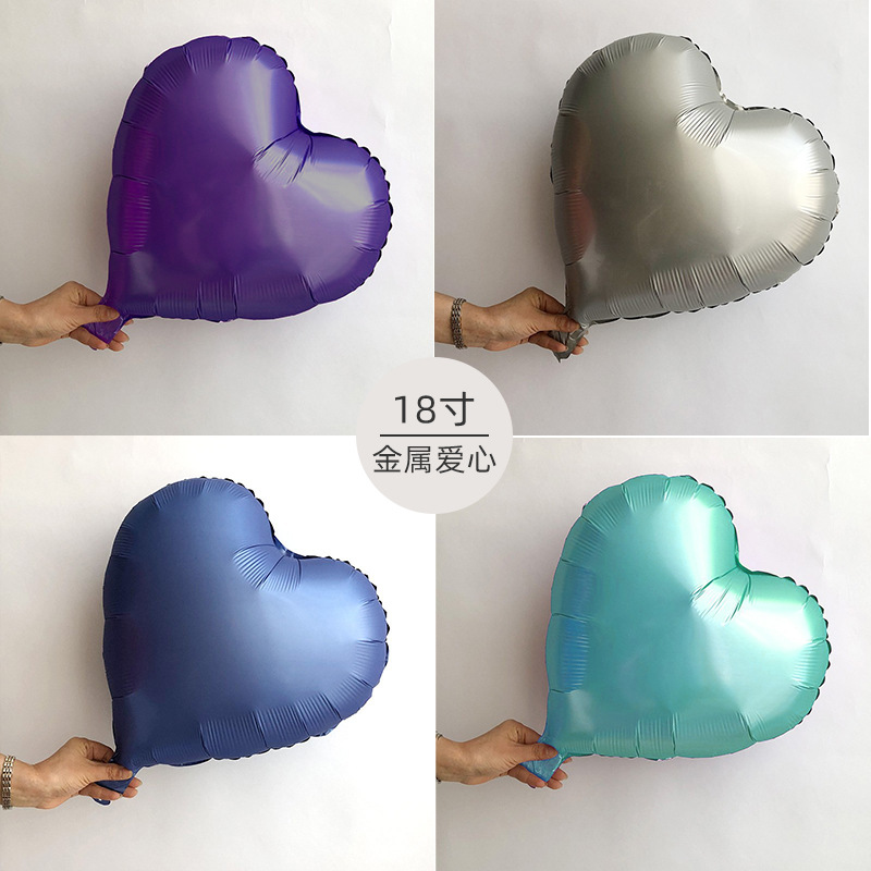 18 pulgadas amor de luz oro plata sólido decoración de aniversario de la fiesta de cumpleaños globo de aluminio al por mayor