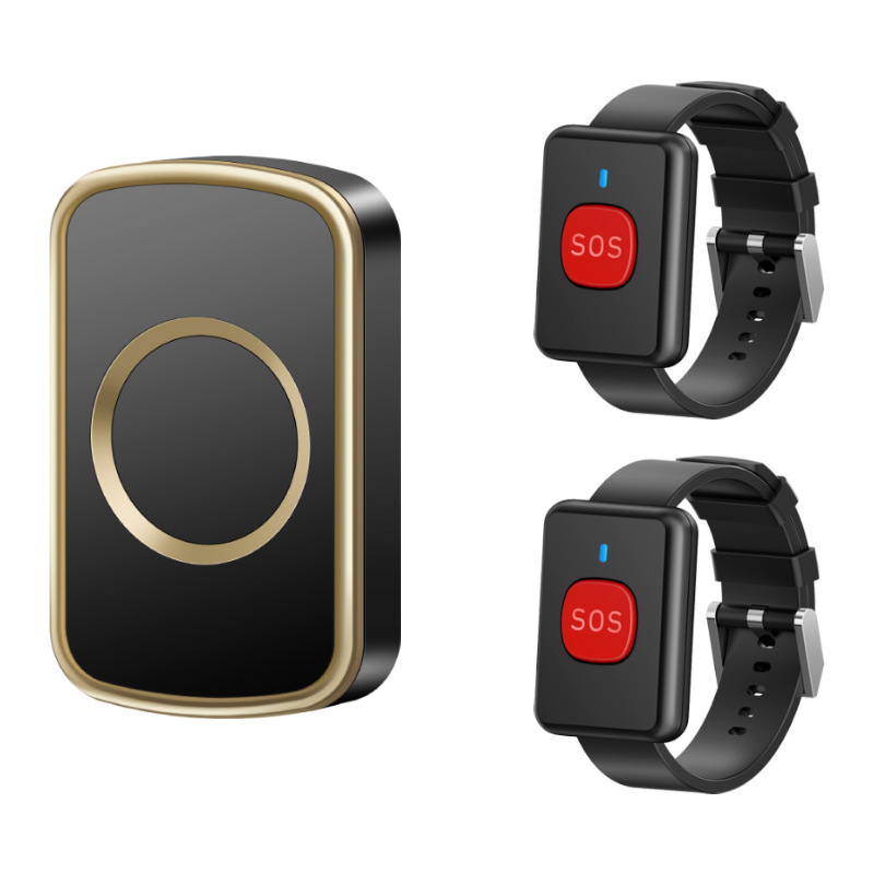 无线求助老人呼叫器个人报警器呼救提醒远遥控门铃手表手带手腕式