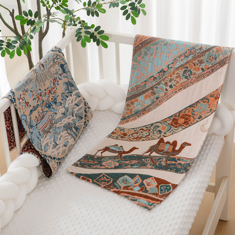 Pure Cotton Gauze Large Towel, Retro Persian Ethnic Style Couple Towel, Soft and Absorbent, High-End Face and Bath Towel Pure Cotton Gauze Large Towel, Retro Persian Ethnic Style Couple Towel, Soft and Absorbent, High-End Face and Bath Towel