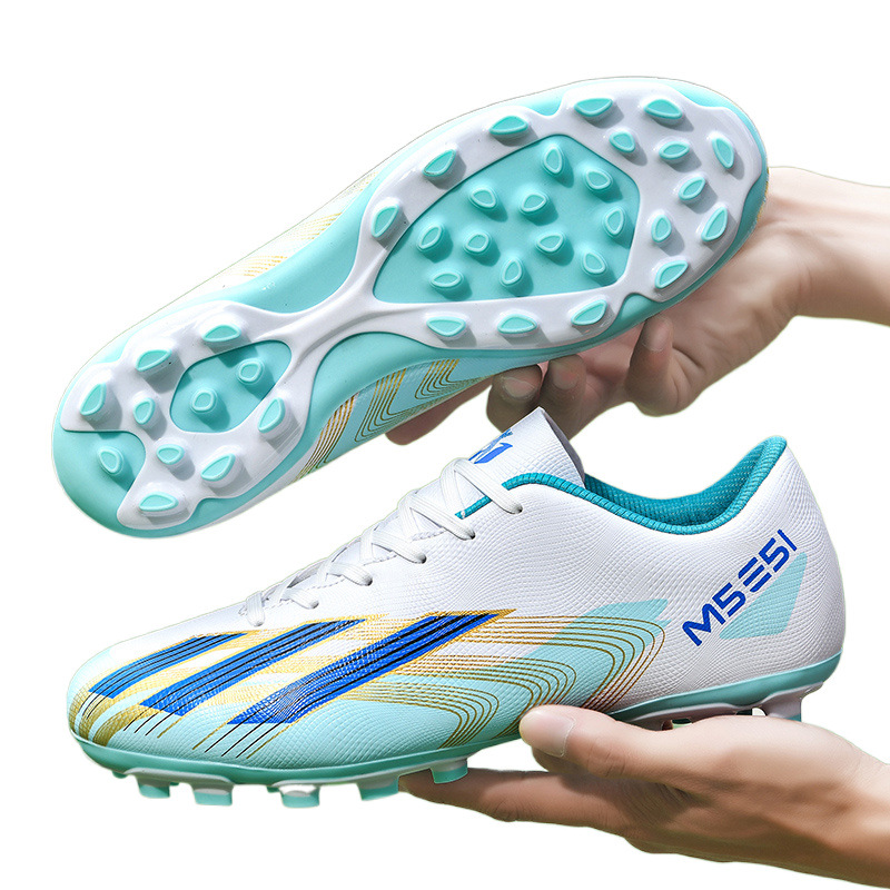 2025 Messi nuevos zapatos de fútbol MG hombres y mujeres, clavos largos y cortos, estudiantes, clavos rotos, clavos TF, césped artificial, zapatos de entrenamiento para niños, Ronaldo