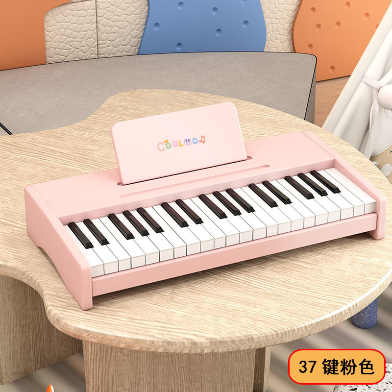 37키 핑크(피아노 키 스티커 + 악보 + 배터리 포함)