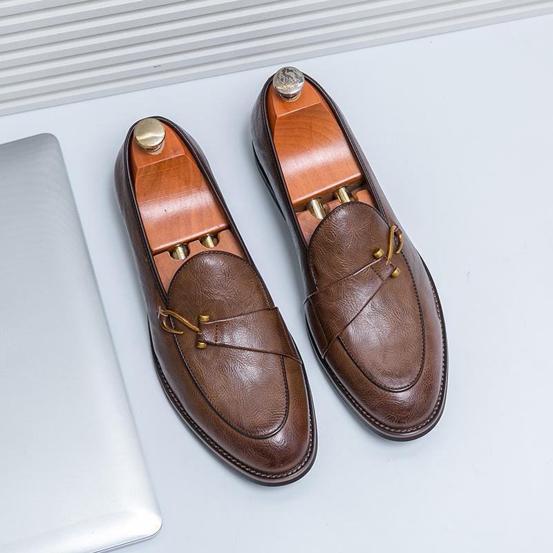 Foreign Trade plus size British Style Men's Loafers 2024 Spring and Autumn New Business Dress Casual Slip-on Leather Shoes Foreign Trade plus size British Style Men's Loafers 2024 Spring and Autumn New Business Dress Casual Slip-on Leather Shoes