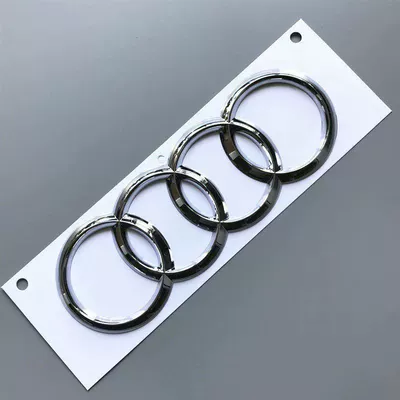 lettering and four-ring emblem, Car logo - standard-