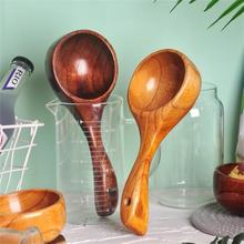 Natural Wooden Eating Tableware Wooden Spoon Water Scoop跨境