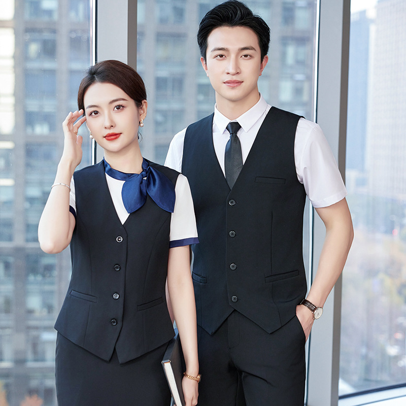 Vest Work Clothes Bar Ktv Waiter Front Desk Hotel Restaurant Banquet Waiter Bartender Work Clothes for Men and Women