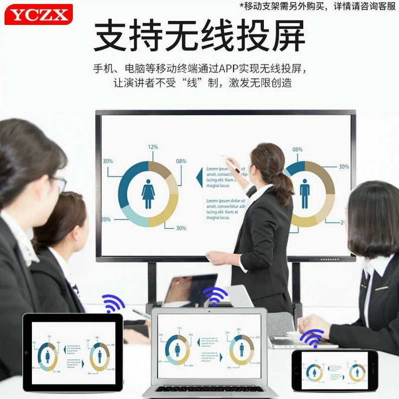 4th generation dual-system teaching and conference all-in-one machine multimedia electronic whiteboard intelligent capacitive touch screen