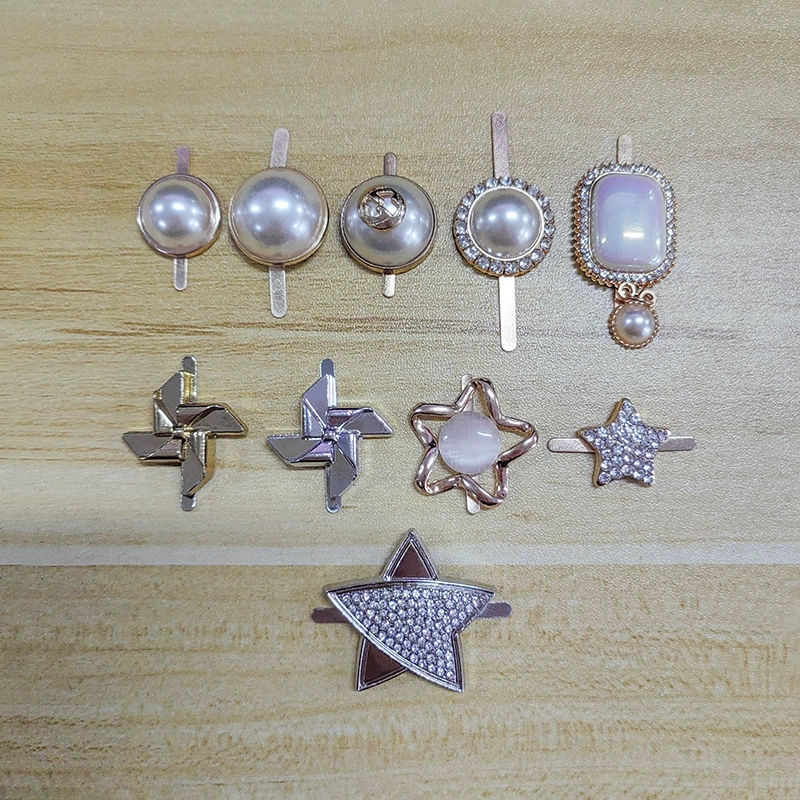 Круглая обшивка жемчуг пряжка с бриллиантом пряжка с бриллиантом пуговица пятиконечная звезда металлическая пуговица ветряная мельница обувь цветок