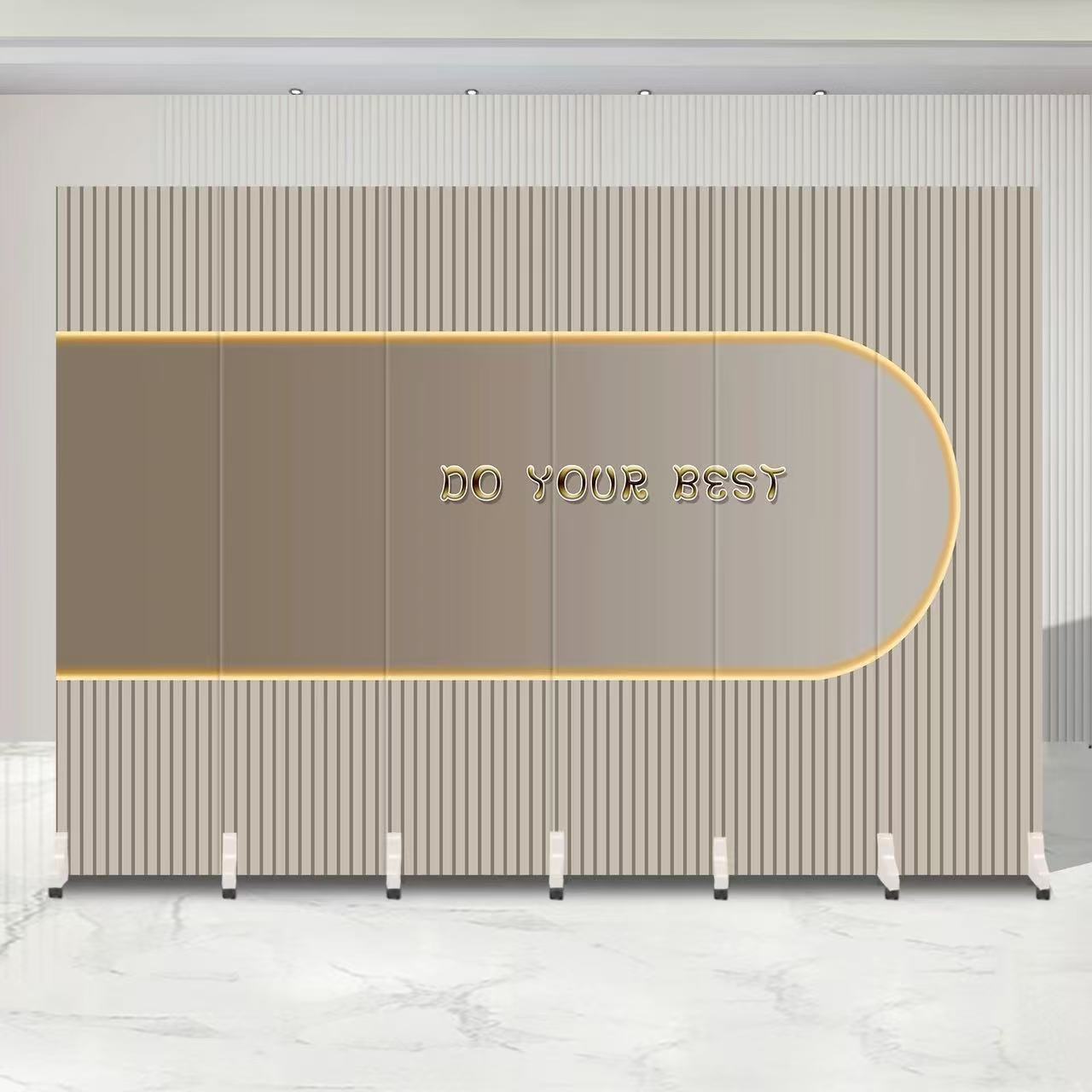 2025 New Screen Living Room Partition Wall Sunshade Waterproof Fabric Business Hotel Office Mobile Foldableing Screen