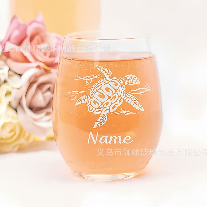 印logo蛋形玻璃杯16oz红酒杯威士忌杯透明水杯 8oz玻璃蛋杯果汁杯|undefined