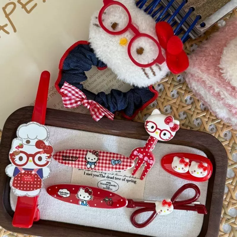 新款Kitty卡通椭圆发夹可爱少女心甜美鸭嘴夹日系侧边刘海夹发饰