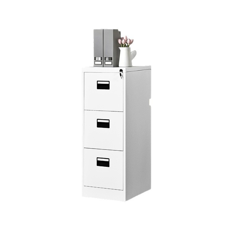 Personalizado con bloqueo de metal cajón de oficina vertical tres cajones de tarjetas de acero A4 cabinet de archivos