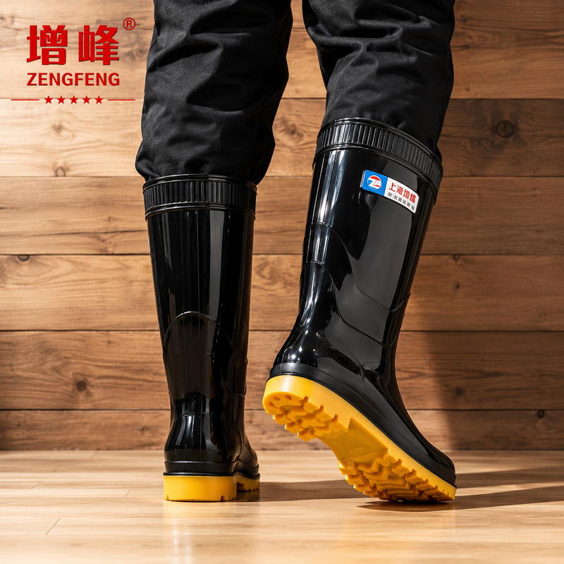 Long-Tube Rain Boots for Men, Waterproof Rubber Shoes, Men's Construction Site Water Shoes, Spring High-Tube Non-Slip Wear-Resistant Rain Boots Wholesale Long-Tube Rain Boots for Men, Waterproof Rubber Shoes, Men's Construction Site Water Shoes, Spring High-Tube Non-Slip Wear-Resistant Rain Boots Wholesale
