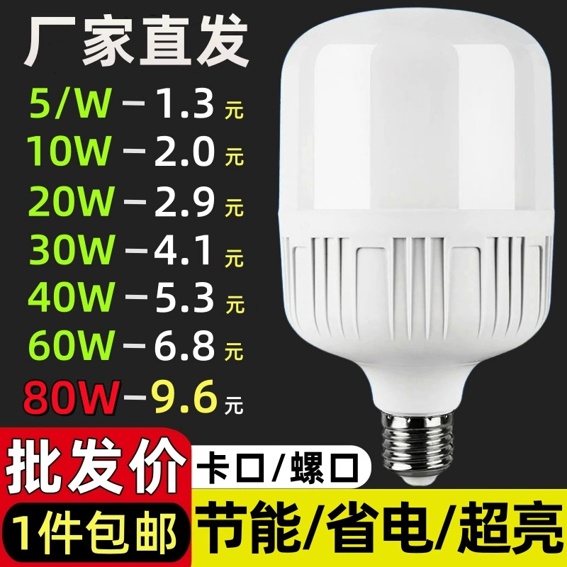 LED-лампа для освещения помещения с винтовым цоколем, энергосберегающая, очень яркая, оптовая