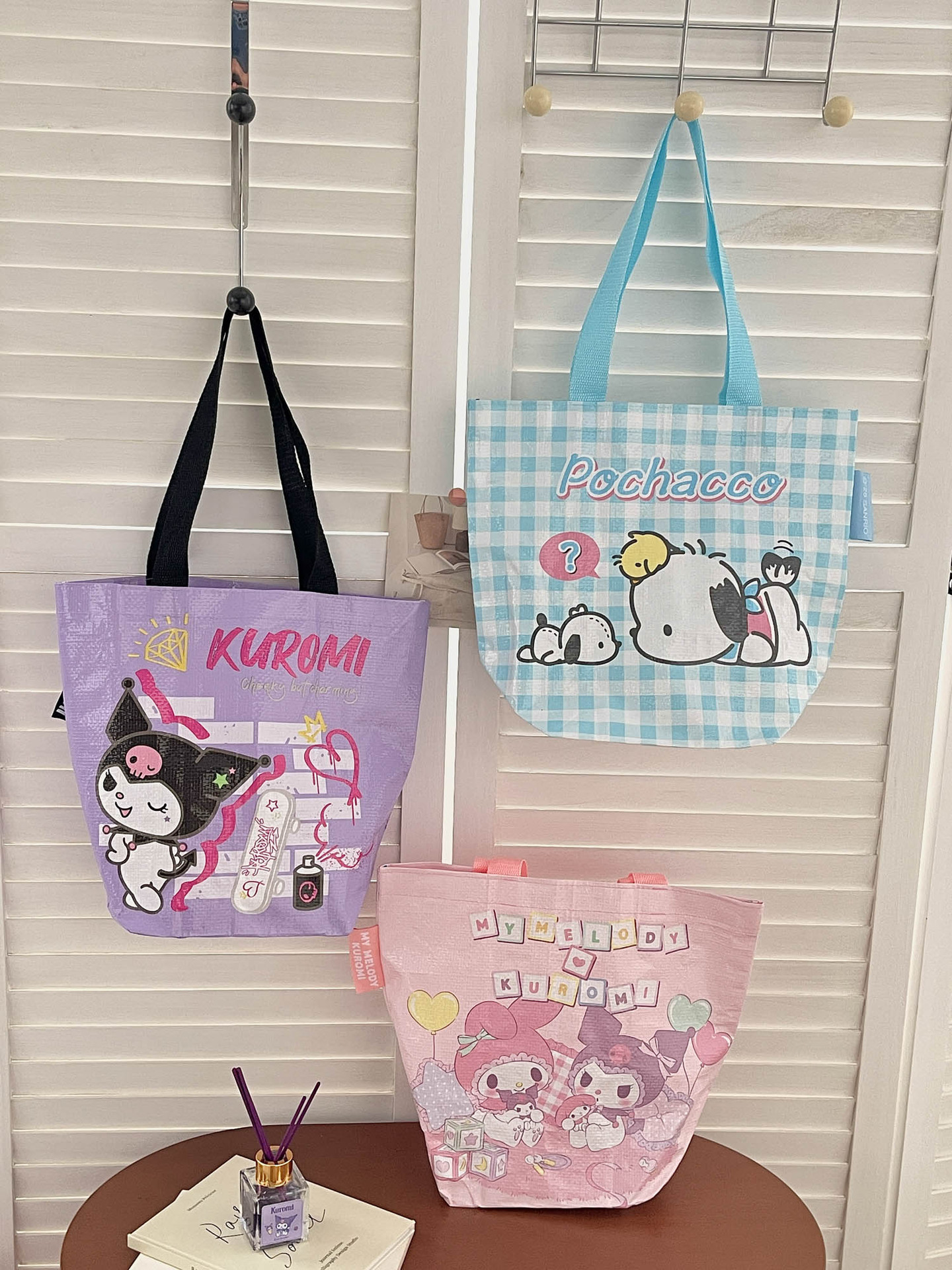 Bolsa de Compras Plegable de Hombro de Poliéster, para Compras