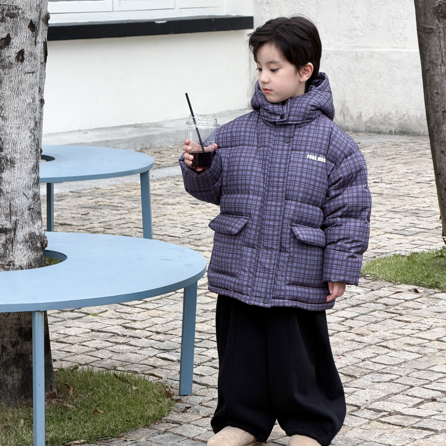 Chaqueta de invierno para niños con chaqueta encapuchada de invierno para niños 2025 nuevo 90 chaqueta de chaqueta blanca para niños