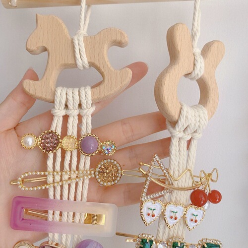 Children's hairpin storage with wall-mounted jewelry display stand cute hairpin hairpin storage wall-mounted hairpin display strap