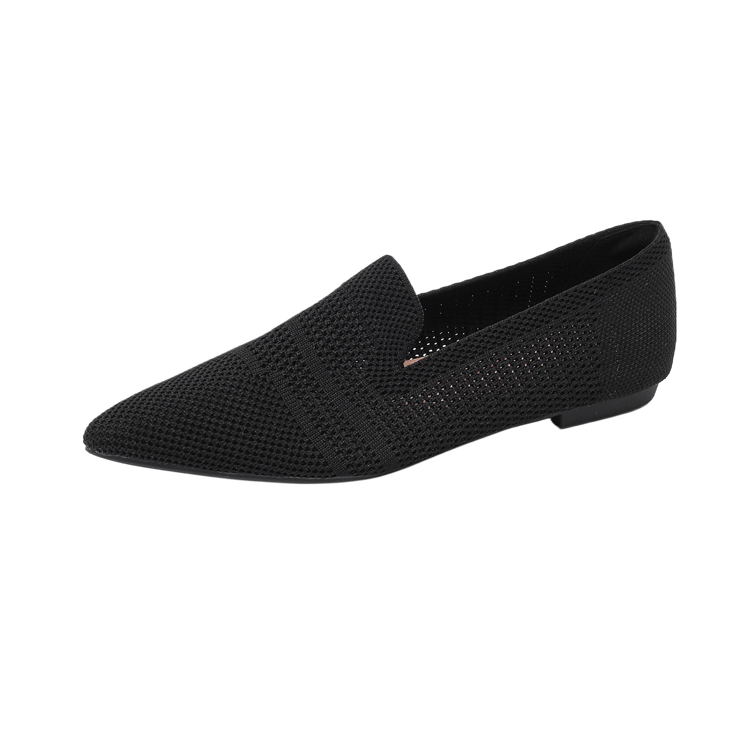 Damen Ballerinas Aus Strick Mit Weicher Sohle Für Den Herbst_voghion.com