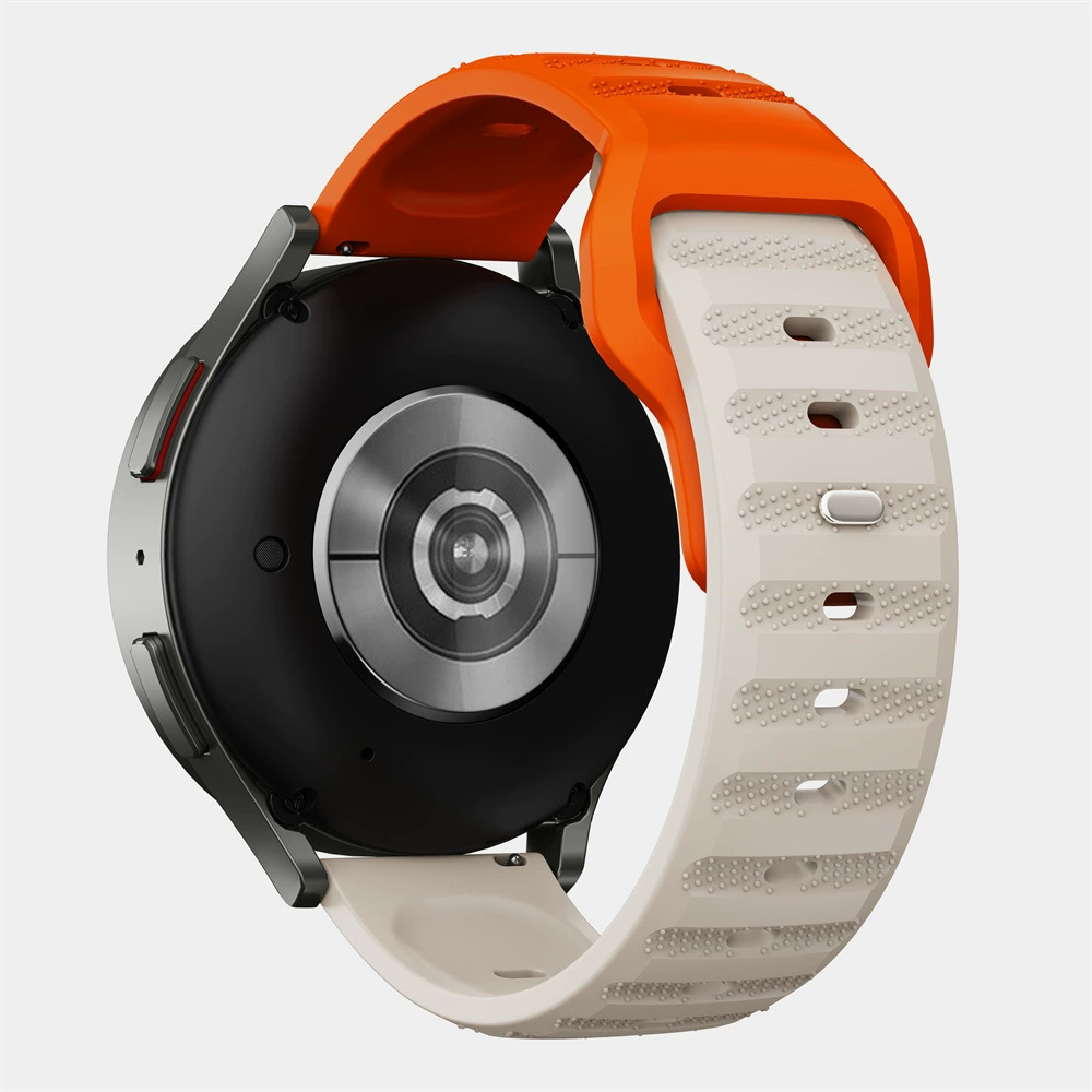 Подходит для часов Samsung Huawei 20, 22 мм, силиконовый ремешок с точечным узором, официальный монохромный браслет контрастного цвета, спортивный дышащий браслет