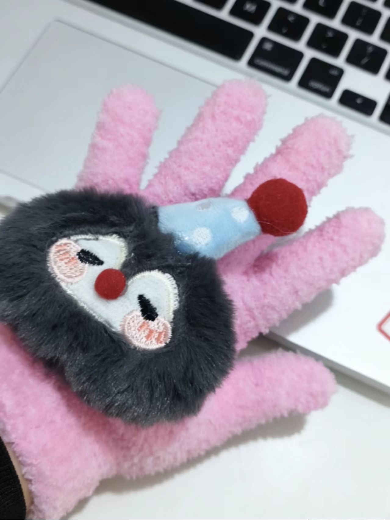 펭귄 핑크 장갑