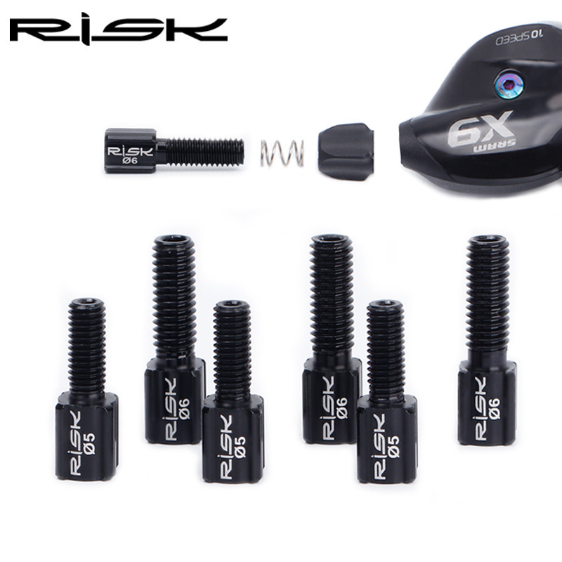 RISK conduit fine adjustment screw mountain road bike finger dial rear dial aluminum alloy variable speed brake adjustment screw