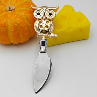 420 Stainless Steel Golden Owl Pizza Knife Bottle Cork Cutting Knife Pizza Cheese Cut Pizza Special Knife