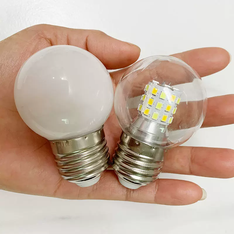 led魔豆小圆泡E27大螺口G45三色光分子灯魔豆吊灯节能暖白光灯泡