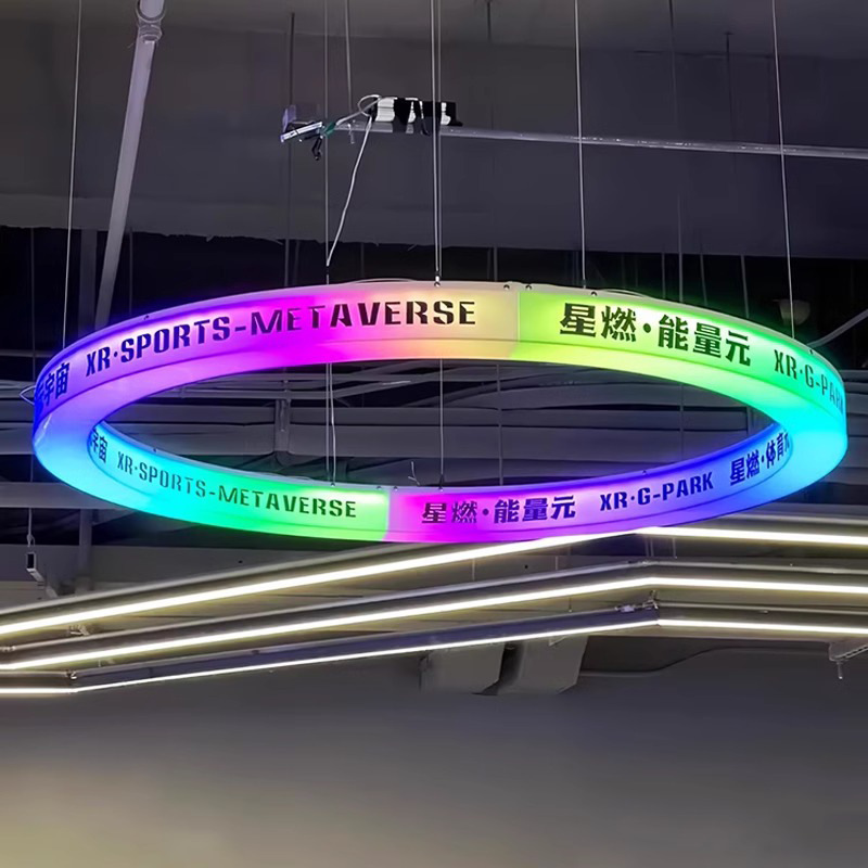 Creativo circular corriente de agua corriente red salón de fama LED candelabrera gimnasio bar café sala de baile luces de atmósfera