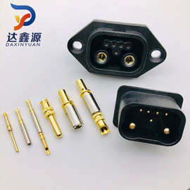 深圳达鑫源实力工厂新能源插座2+5孔1.0|3.0铜套公母铜针插针pin
