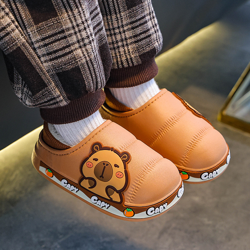 Bolsos de invierno para niños, zapatos de tacones de algodón para niños, niñas y niñas, calentamiento y terciero impermeable, lindos trapos de algodón para niños de mediano edad.