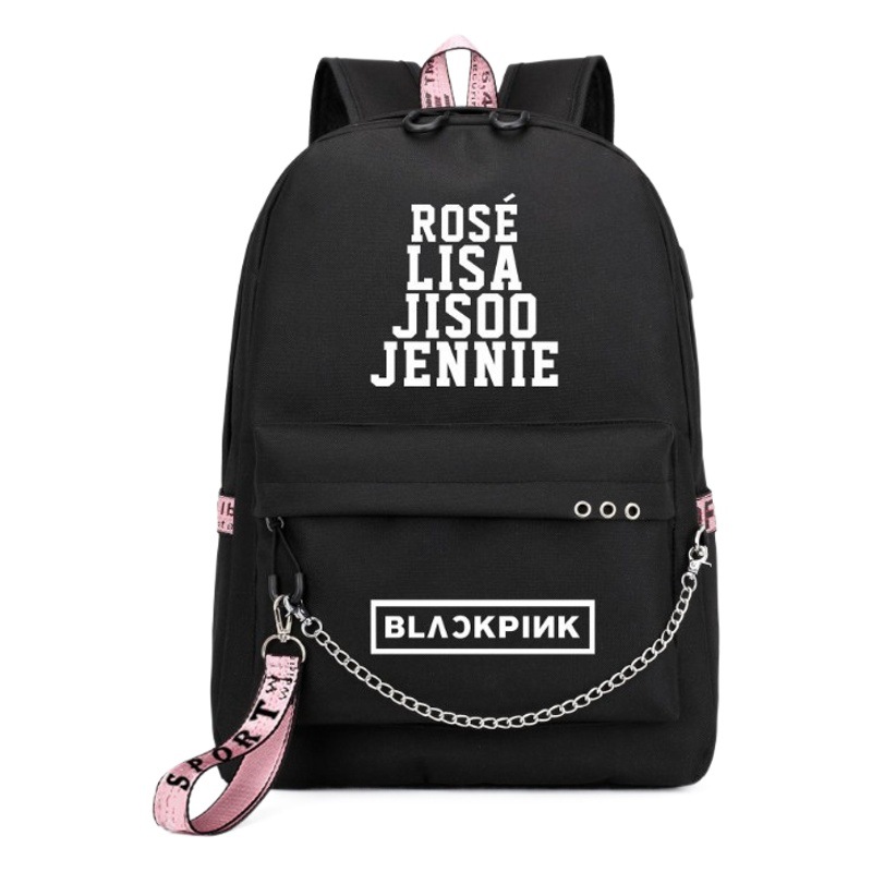 Nueva mochila bolsa de cadena mochila periférica bolsa de deporte estudiante bolsa de color caramelo bolsa de color brillante bolsa de carga USB