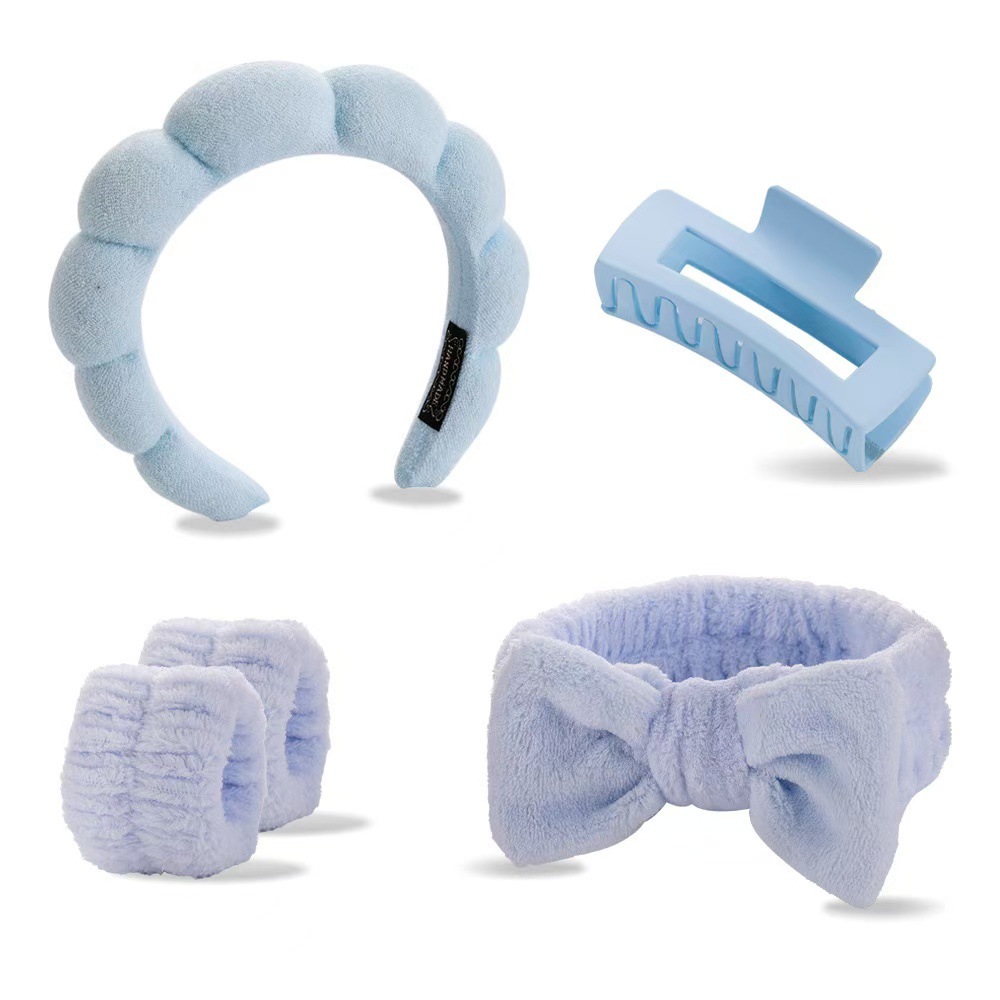 Diadema esponjosa de toalla estilo twist coreano para mujer, de alta gama, para elevar la coronilla, ideal para maquillaje, spa o lavado de cara. image 45