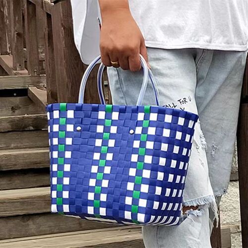 Wholesale fashionable beach bags woven basket colorful basket handmade woven basket storage basket