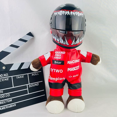 Motosiklet dəbilqələri – Doll - 28cm-35cm-red-bear-f1-venom-helmet-buckle-anti-collision-layer