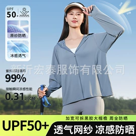 防晒衣;户外皮肤衣/防晒衣;女士牛仔外套