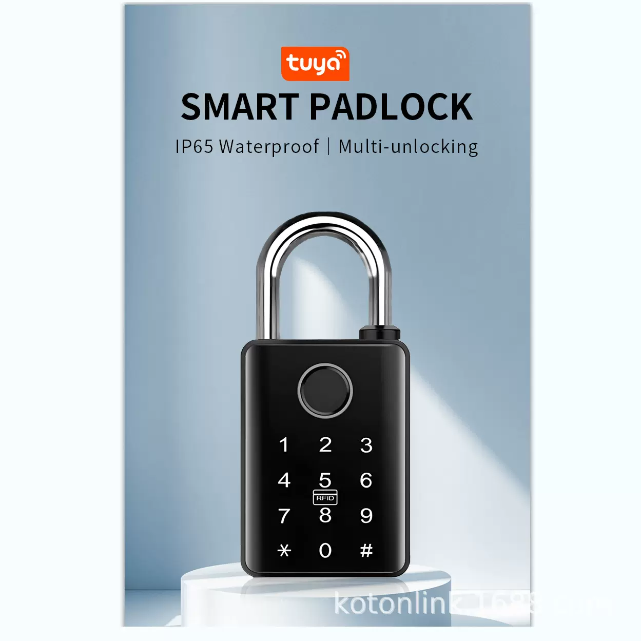 智能挂锁/ 跨境 / 涂鸦TUYA指纹密码刷卡钥匙/IP65防水