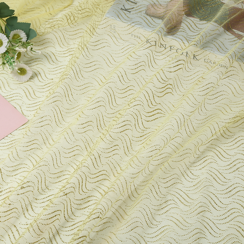 新款波浪金粉网纱表演服戏剧舞台装饰拍摄背景布场景道具服装辅料