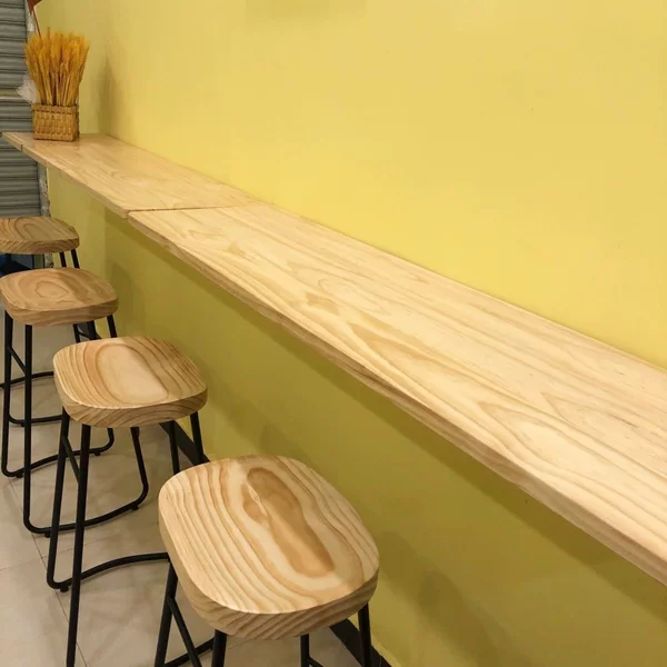 Heavy-Duty Solid Wood Suspended Bar Table, Simple Wall-Mounted Dining Table for Small Apartments, Bay Window Extension Desk