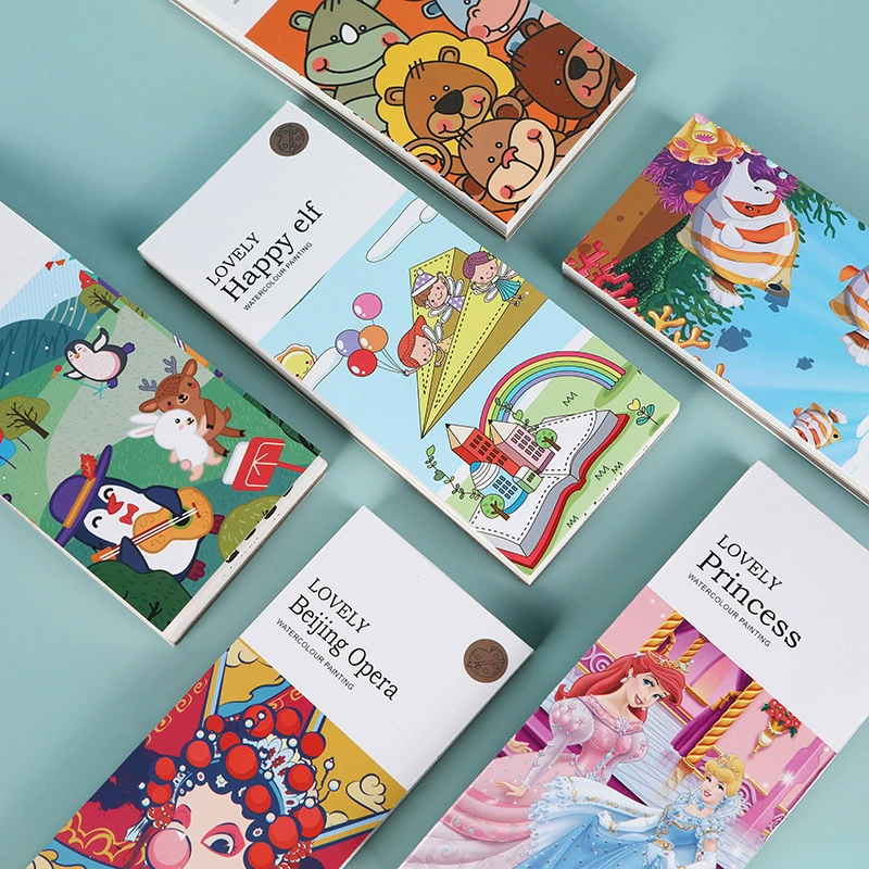 Детская акварельная раскраска, 3–6 лет, тематические наборы картинок, 18.5×8 см