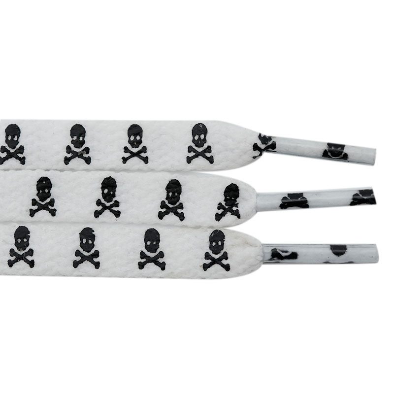 Kurojin impresa de doble cara calavera de cráneo con cordón de calzado en forma de cuello para hombres y mujeres zapatos de lona casuales zapatos de plancha