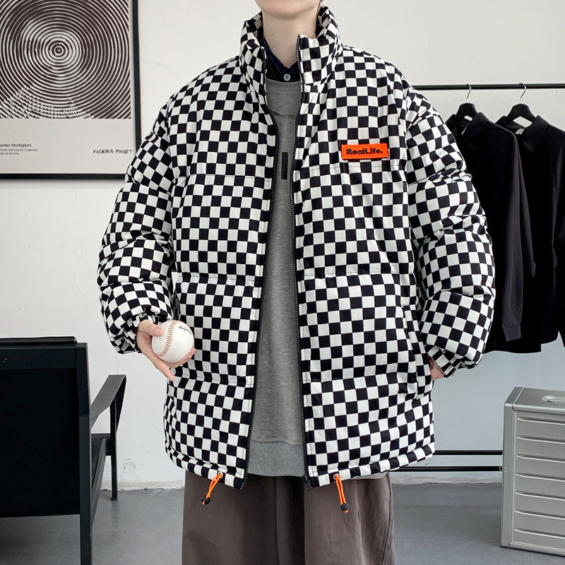 Men’s Winter Padded Jacket – Lightweight Quilted Coat With Stand Collar & Zip Pockets (M-5XL, Black/Green)_voghion.com