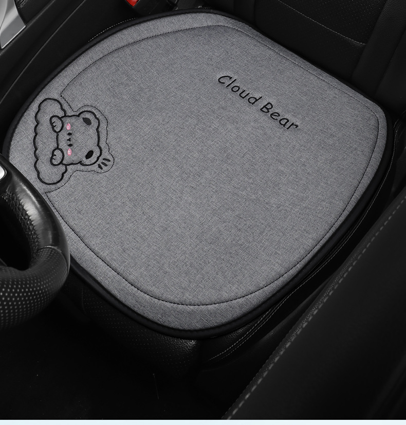 Car Seat Cushion, Suitable for All Seasons, Linen Seat Cushion Three-Piece Set, Rear Single-Piece Cushion, Car Interior Cushion, Wholesale Cross-Border