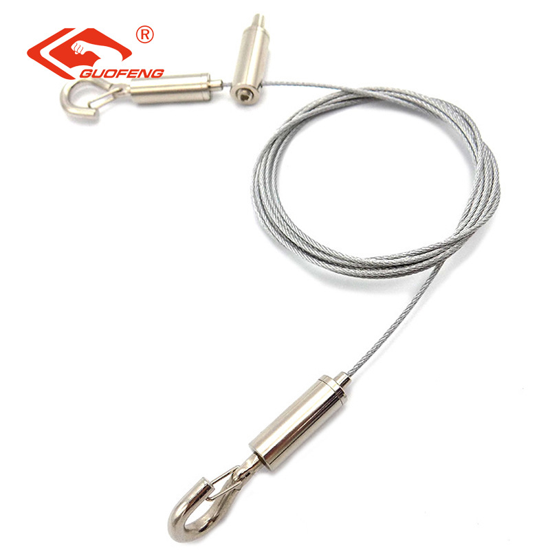 Suministradas directamente por el fabricante, cuerdas colgantes de acero inoxidable para iluminación, cables para colgar cajas de luz, cuerdas de seguridad para iluminación, líneas de seguridad para colgar iluminación de escenarios.
