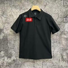 迪家夏季男士POLO硅胶翻领短袖运动新款商务透气休闲T恤速干