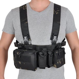 Travel tactics vest for training, universal camouflage suspenders