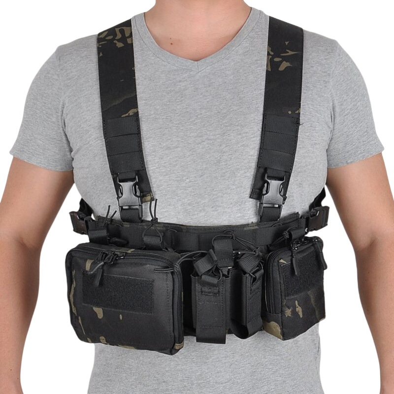 Outdoor Military Fan Tactical Chest Molle Field Training Vest Multifunctional Strap Special Forces Camouflage Vest