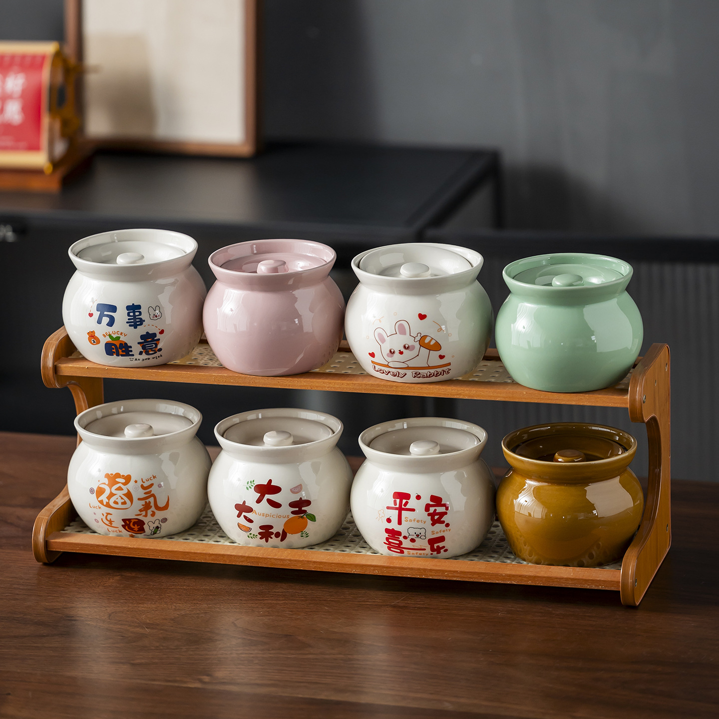 瓦罐汤炖盅家用隔水炖一人份蒸盅沙县小吃老式带盖陶瓷煨汤小瓦罐