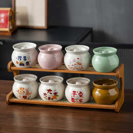 瓦罐汤炖盅家用隔水炖一人份蒸盅沙县小吃老式带盖陶瓷煨汤小瓦罐