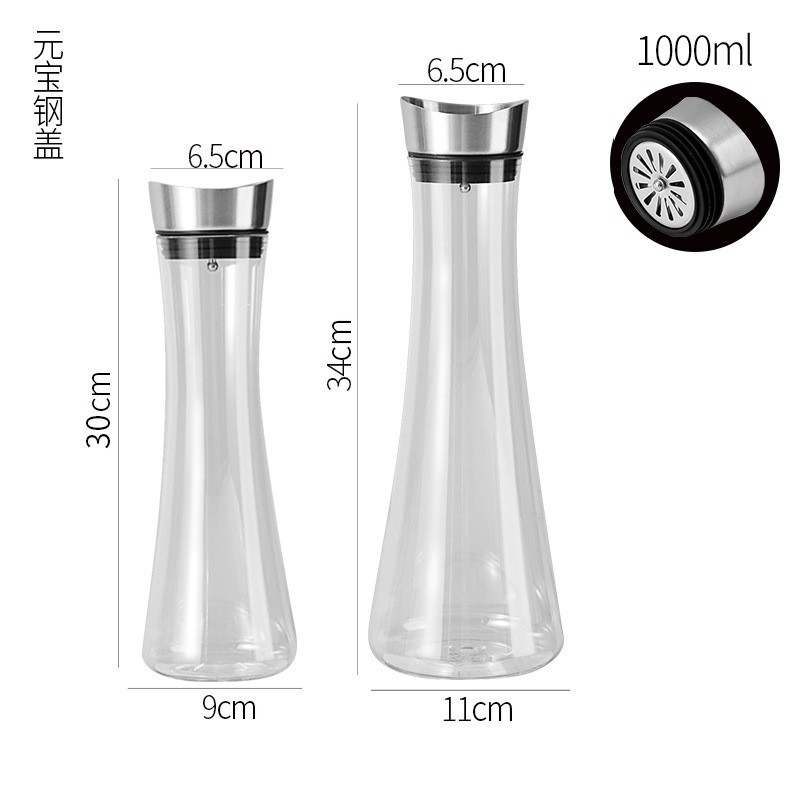Pc jarra de vino acrílica botella de agua fría plástico para el hogar bebida resistente a altas temperaturas olla de jugo restaurante bar olla comercial