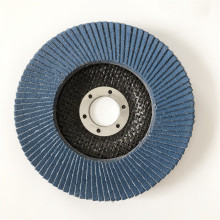 洛阳厂家蓝砂加厚百叶轮125x22 耐磨有弹性不锈钢打磨平面砂布轮